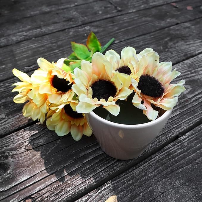 FLOFARE Pack of 6 Round Floral Foam Blocks for Fresh and Artificial Flowers, Each (4.5" X 1.5"), Dry & Wet Green Flower Foam for Flower Arrangements & Flo - Image 5
